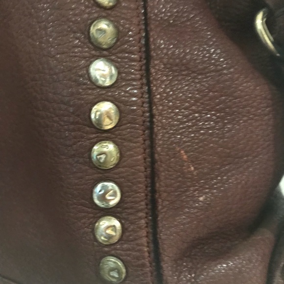 NEW! Washed Leather hip Tote Bag with studded details - Picture 3 of 7